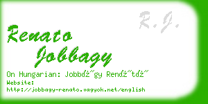 renato jobbagy business card